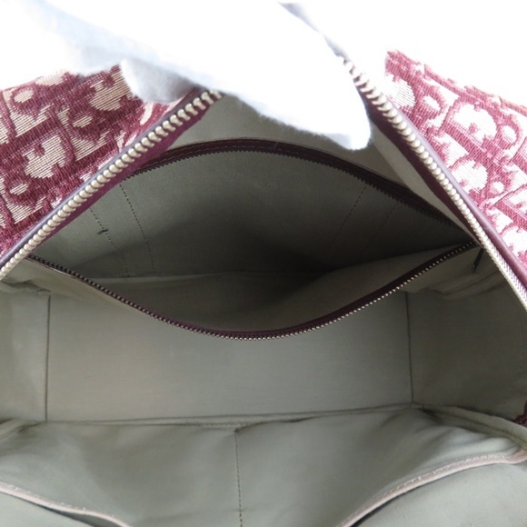 Christian Dior Boston Bag Leather Trotter Burgundy - Picture 13 of 16